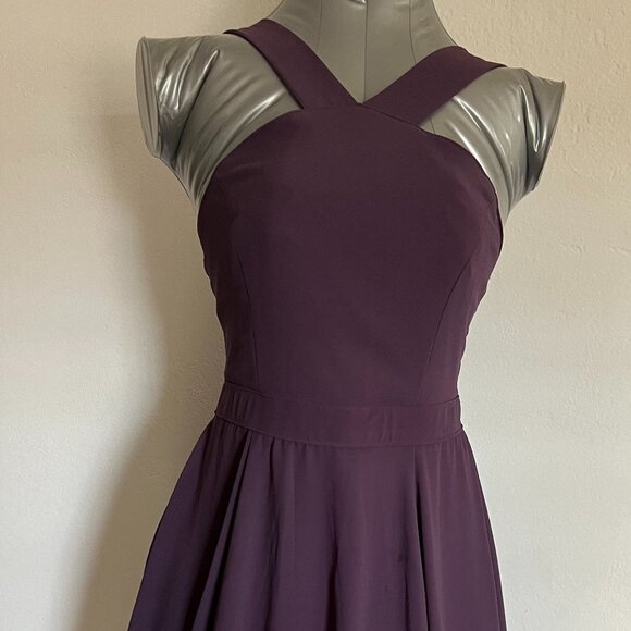 Lulus Skater Style Mini Dress, plum purple, Size S - Picture 1 of 9